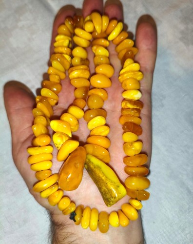 Vintage naturbernstein kette - naturbernstein,