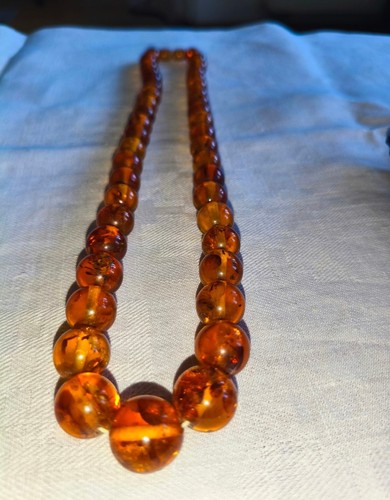 Vintage bernsteinkette - vintage, |